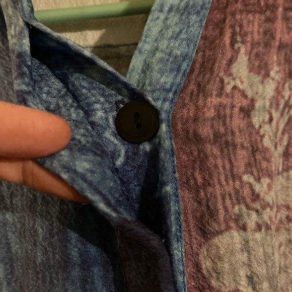 NWOT Dressori Crane Blouse, size small, multi-colored, purchased from Gump’s - Picture 5 of 9